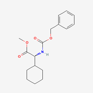 Chemical structure of Methyl (R)-2-(((benzyloxy)carbonyl)amino)-2-cyclohexylacetate