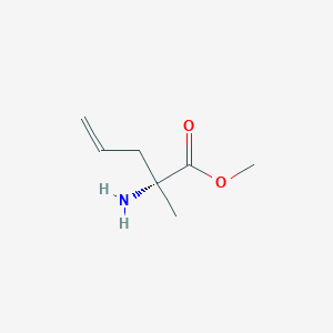 Chemical structure of Methyl (R)-2-amino-2-methylpent-4-enoate
