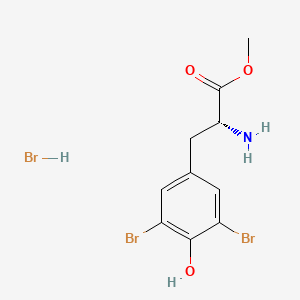 Chemical structure of Methyl (R)-2-amino-3-(3,5-dibromo-4-hydroxyphenyl)propanoate hydrobromide