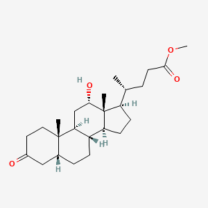 Chemical structure of Methyl 12alpha-hydroxy-3-oxo-5beta-cholan-24-oate