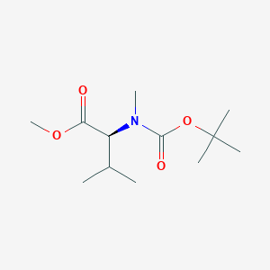 Chemical structure of Methyl n-(tert-butoxycarbonyl)-n-methylvalinate