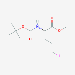 Chemical structure of Methyl (S)-2-(Boc-amino)-5-iodopentanoate