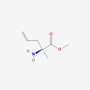 Chemical structure of Methyl (S)-2-amino-2-methylpent-4-enoate