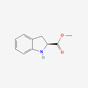 Chemical structure of Methyl (S)-indoline-2-carboxylate