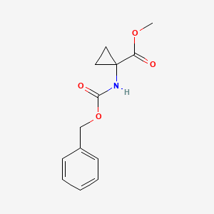 Chemical structure of Methyl 1-{[(benzyloxy)carbonyl]amino}cyclopropane-1-carboxylate