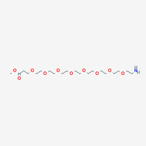 Chemical structure of Methyl 1-amino-3,6,9,12,15,18,21,24-octaoxaheptacosan-27-oate