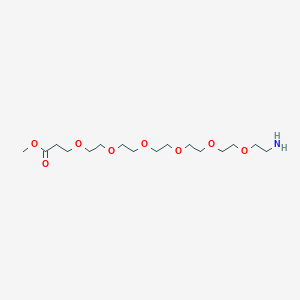 Chemical structure of Methyl 1-amino-3,6,9,12,15,18-hexaoxahenicosan-21-oate