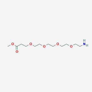 Chemical structure of Methyl 1-amino-3,6,9,12-tetraoxapentadecan-15-oate
