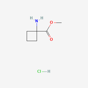 Chemical structure of Methyl 1-aminocyclobutanecarboxylate hydrochloride
