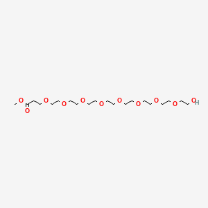 Chemical structure of Methyl 1-hydroxy-3,6,9,12,15,18,21,24-octaoxaheptacosan-27-oate