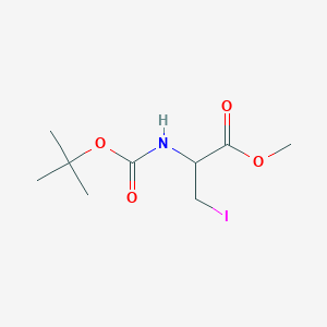 Chemical structure of Methyl 2-((tert-butoxycarbonyl)amino)-3-iodopropanoate