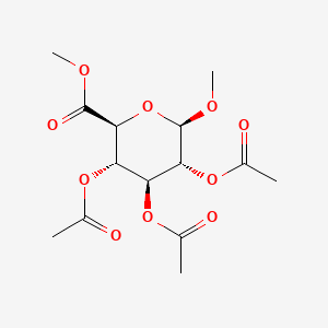 Chemical structure of Methyl 2,3,4-tri-O-acetyl-b-D-glucuronide methyl ester