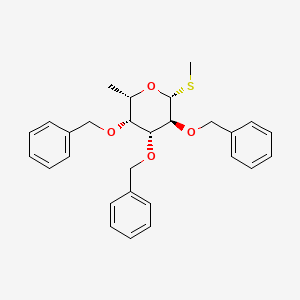 Chemical structure of Methyl 2,3,4-Tri-O-benzyl-1-thio-β-L-fucopyranoside