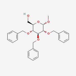 Chemical structure of Methyl 2,3,4-tri-O-benzyl-α-D-glucopyranoside