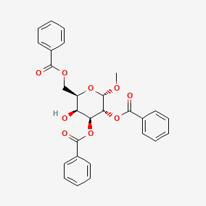 Chemical structure of Methyl 2,3,6-Tri-O-benzoyl-α-D-galactopyranoside