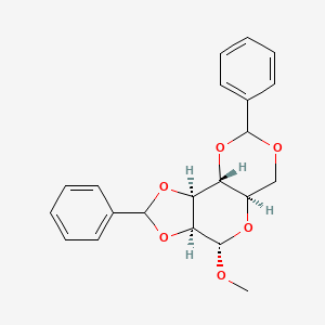 Chemical structure of Methyl 2,3:4,6-Di-O-benzylidene-α-D-mannopryanoside