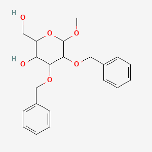 Chemical structure of Methyl 2,3-di-O-benzylhexopyranoside