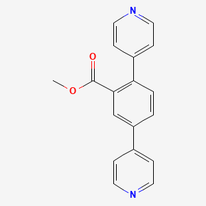 Chemical structure of Methyl 2,5-di(pyridin-4-yl)benzoate