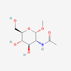 Chemical structure of Methyl-2-acetamido-2-deoxy-D-glucopyranoside