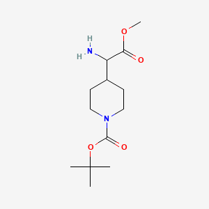 Chemical structure of Methyl 2-Amino-2-(1-Boc-4-piperidyl)acetate