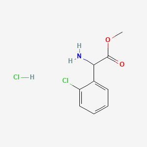 Chemical structure of Methyl 2-amino-2-(2-chlorophenyl)acetate hydrochloride