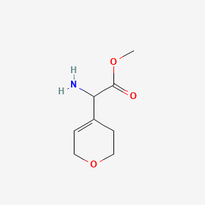 Chemical structure of Methyl 2-amino-2-(3,6-dihydro-2H-pyran-4-yl)acetate