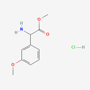 Chemical structure of Methyl 2-amino-2-(3-methoxyphenyl)acetate hydrochloride