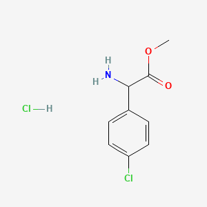 Chemical structure of Methyl 2-amino-2-(4-chlorophenyl)acetate hydrochloride