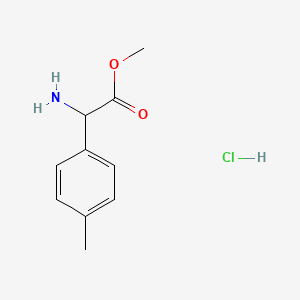 Chemical structure of Methyl amino(4-methylphenyl)acetate hydrochloride