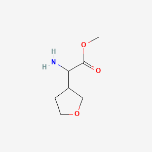 Chemical structure of Methyl 2-amino-2-(oxolan-3-yl)acetate