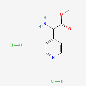 Chemical structure of Methyl 2-Amino-2-(4-pyridyl)acetate Dihydrochloride