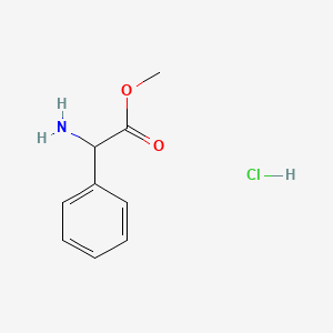 Chemical structure of Methyl 2-amino-2-phenylacetate hydrochloride