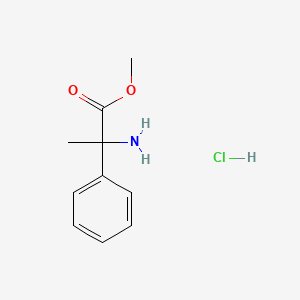 Chemical structure of Methyl 2-amino-2-phenylpropanoate hydrochloride