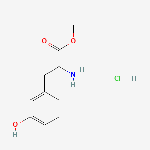 Chemical structure of Methyl 2-amino-3-(3-hydroxyphenyl)propanoate hydrochloride