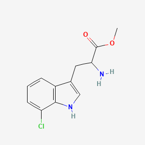 Chemical structure of Methyl 2-amino-3-(7-chloro-1H-indol-3-yl)propanoate
