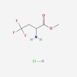 Chemical structure of Methyl 2-amino-4,4,4-trifluorobutanoate hydrochloride