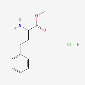 Chemical structure of Methyl 2-amino-4-phenylbutanoate hydrochloride