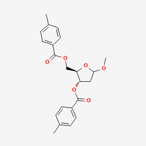 Chemical structure of Methyl 2-deoxy-3,5-di-O-toluoyl-D-ribofuranoside