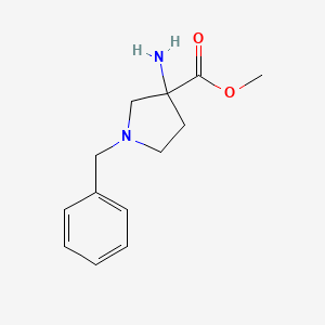 Chemical structure of Methyl 3-amino-1-benzylpyrrolidine-3-carboxylate