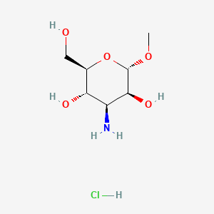 Chemical structure of Methyl 3-amino-3-deoxy-a-d-mannopyranoside, HCl