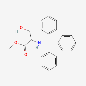 Chemical structure of Methyl 3-hydroxy-2-(tritylamino)propanoate