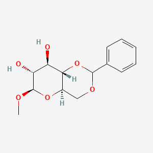Chemical structure of Methyl 4,6-o-benzylidene-beta-d-glucopyranoside