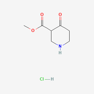 Chemical structure of Methyl 4-oxopiperidine-3-carboxylate hydrochloride