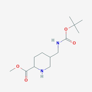 Chemical structure of Methyl 5-({[(tert-butoxy)carbonyl]amino}Methyl)piperidine-2-carboxylate