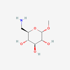 Chemical structure of Methyl 6-amino-6-deoxy-a-D-glucopyranoside