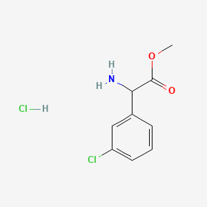 Chemical structure of Methyl amino(3-chlorophenyl)acetate hydrochloride