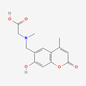 Chemical structure of Methyl Calcein Blue Hydrate [Used as an indicator for the coordination titration of copper]