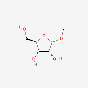 Chemical structure of Methyl D-ribofuranoside(α and β mixture)
