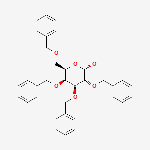 Chemical structure of Methyl tetra-O-benzyl-α-D-galactopyranoside
