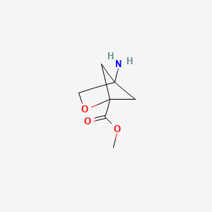 Chemical structure of Methyl4-amino-2-oxabicyclo[2.1.1]hexane-1-carboxylate